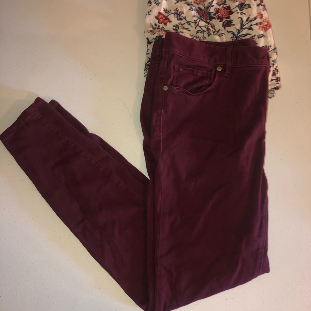 Ann Taylor loft burgundy pants